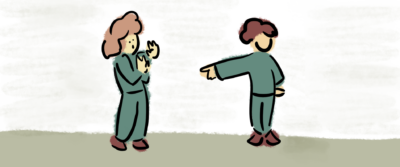 Figur zeigt auf figur