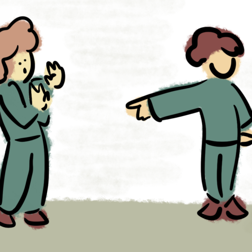 Figur zeigt auf figur