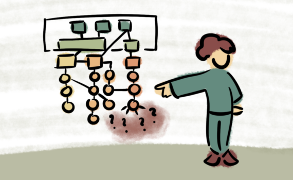 Figur zeigt auf struktur