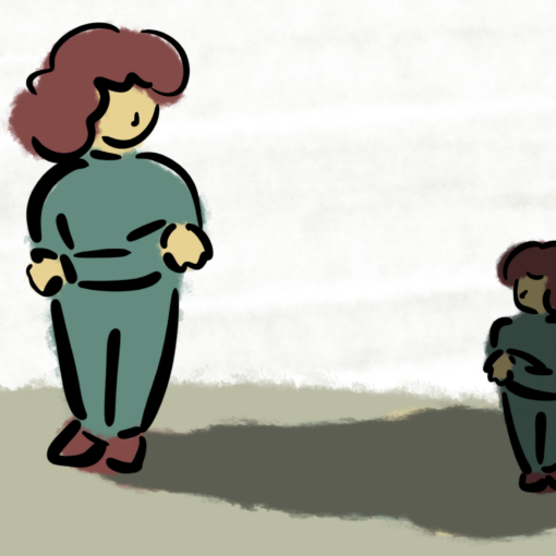 Bild von Tochter im Schatten der Mutter